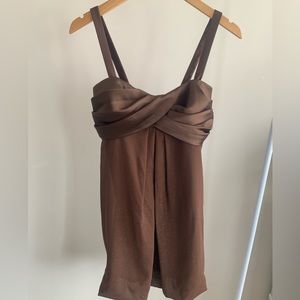 Brown evening dress